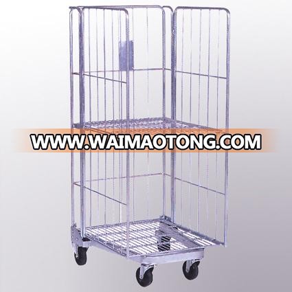 High quality zinc wire roll cage for supermarket equipment